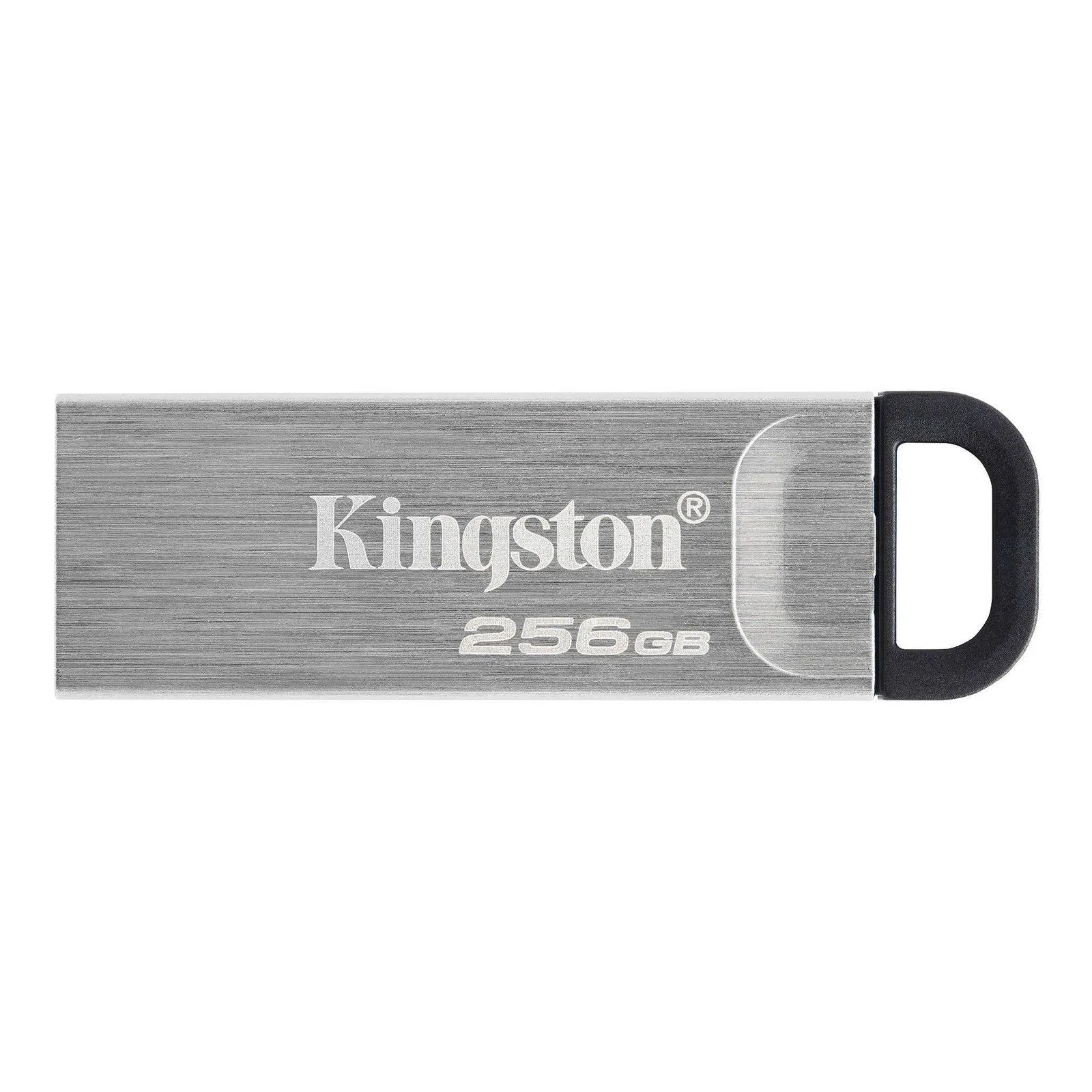 فلاشة Kingston DataTraveler Kyson سعة 256GB بمنفذ USB-A 3.2 - هيكل فولاذي فضي