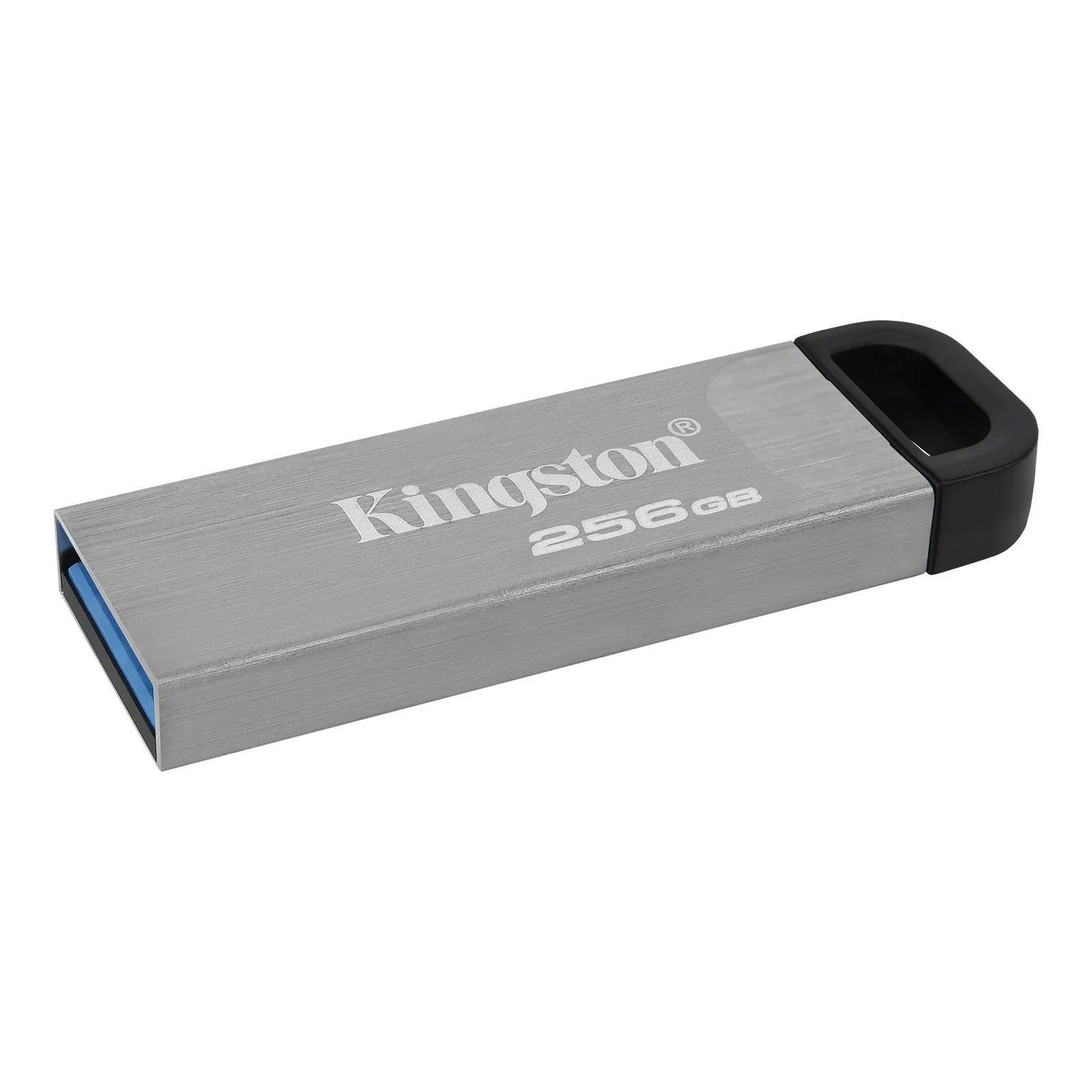 فلاشة Kingston DataTraveler Kyson سعة 256GB بمنفذ USB-A 3.2 - هيكل فولاذي فضي