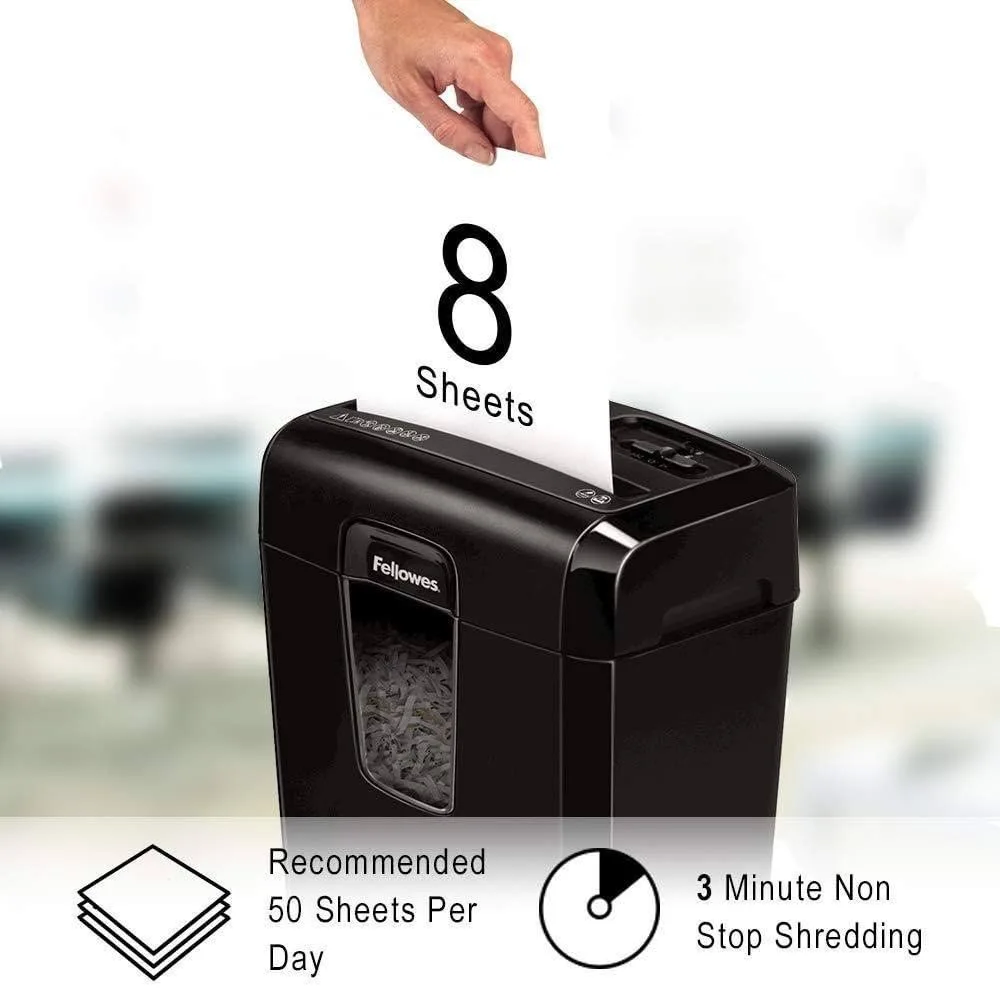 آلة تمزيق ورق Fellowes Powershred H-8CD بقص متقاطع - 8 أوراق في المرة