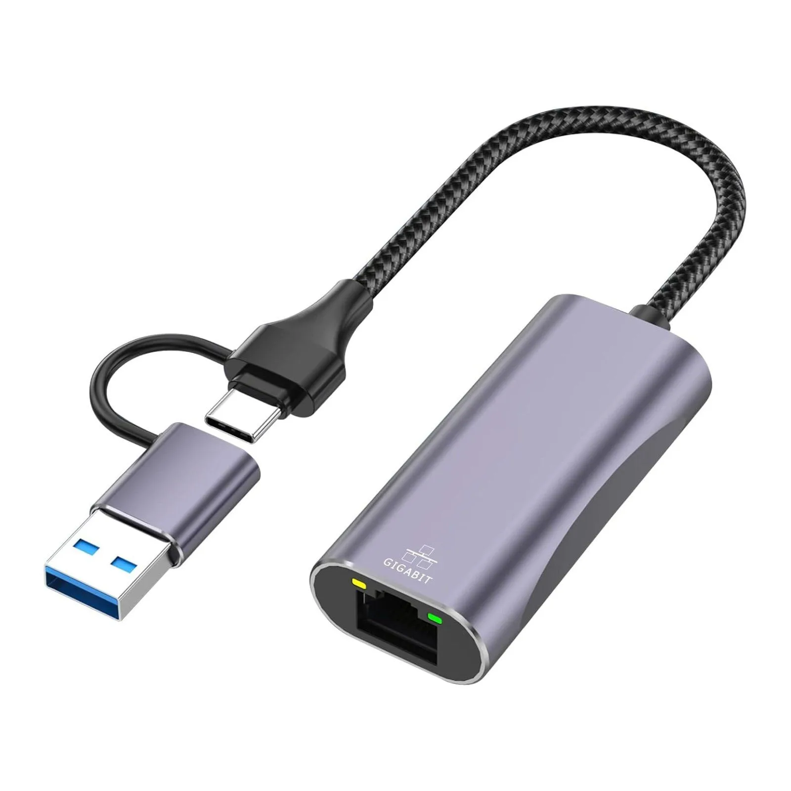 محوّل من USB-C وUSB-A إلى إيثرنت بجودة عالية - AYTC
