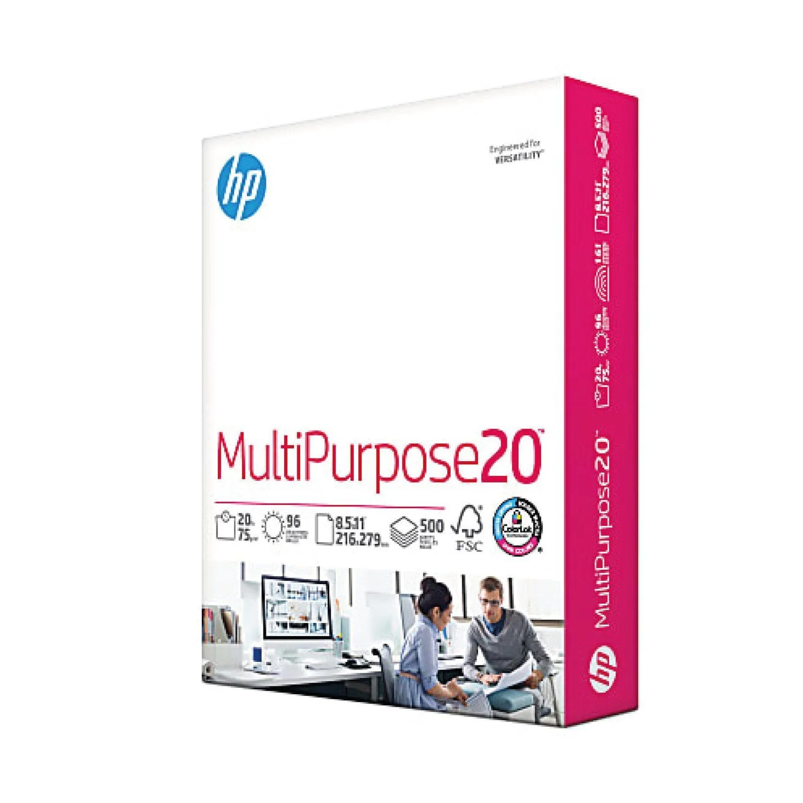 A4 HP Multipurpose Copy/Print White Paper 80gsm 500 Sheets High-Quality