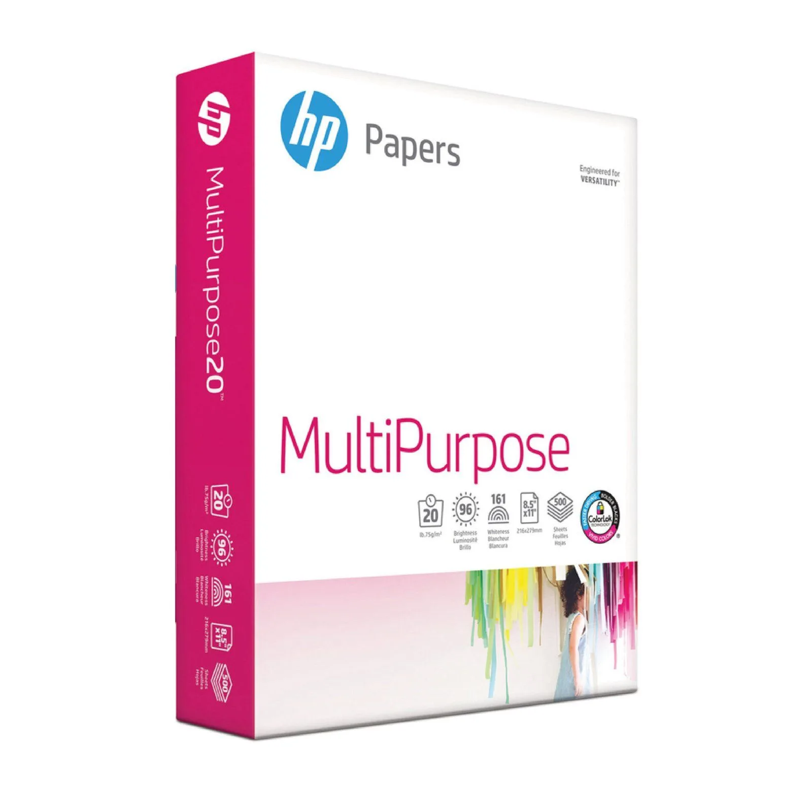 A4 HP Multipurpose Copy/Print White Paper 80gsm 500 Sheets High-Quality