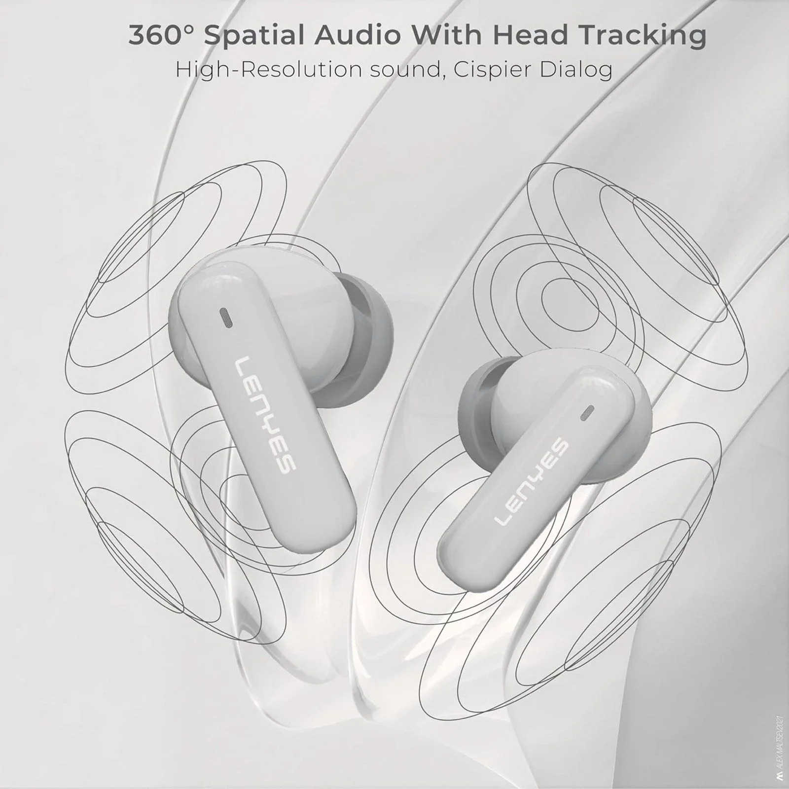 Lenyes AIR 100 Milano ANC + ENC Wireless Earphones - White