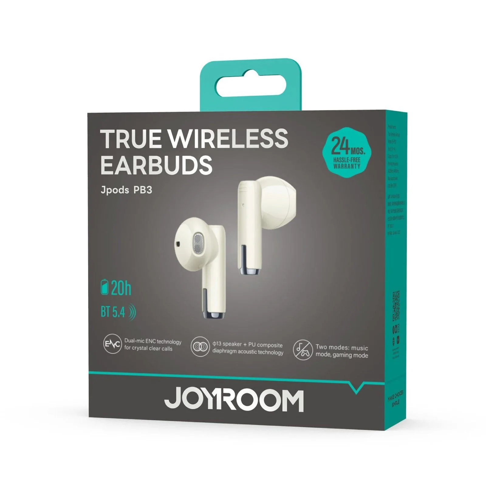 Joyroom Jpods PB3 ENC True Wireless Bluetooth Earbuds - Beige