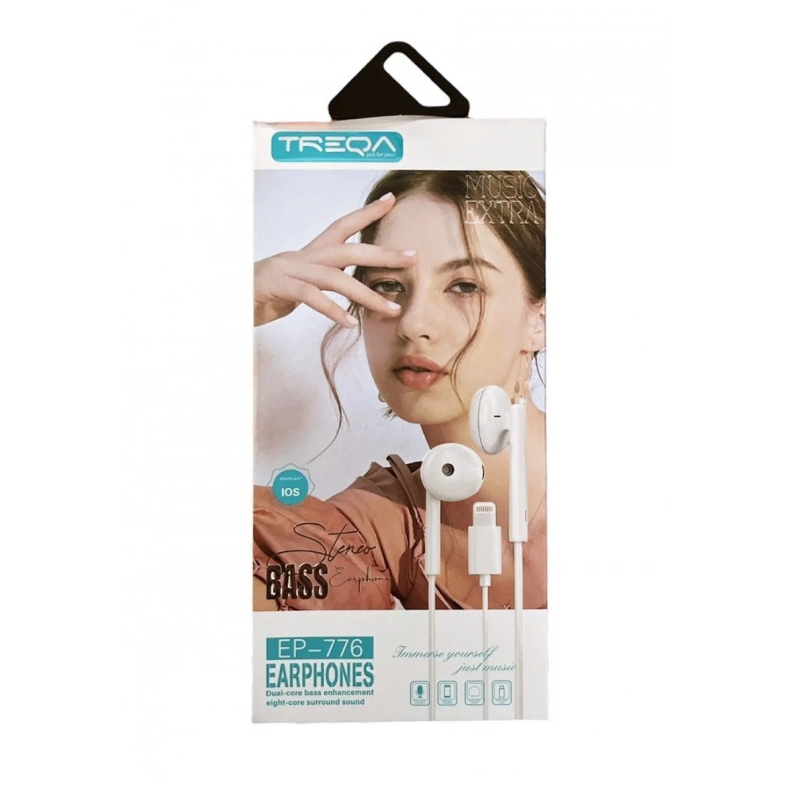 TREQA EP-776 Lightning Half in-Ear Wired Earphones