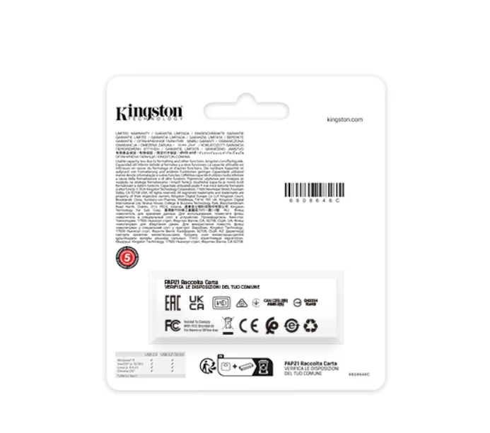 Kingston 64GB DataTraveler® Exodia™ G2 USB A 3.2 Gen 1 Flash Drive
