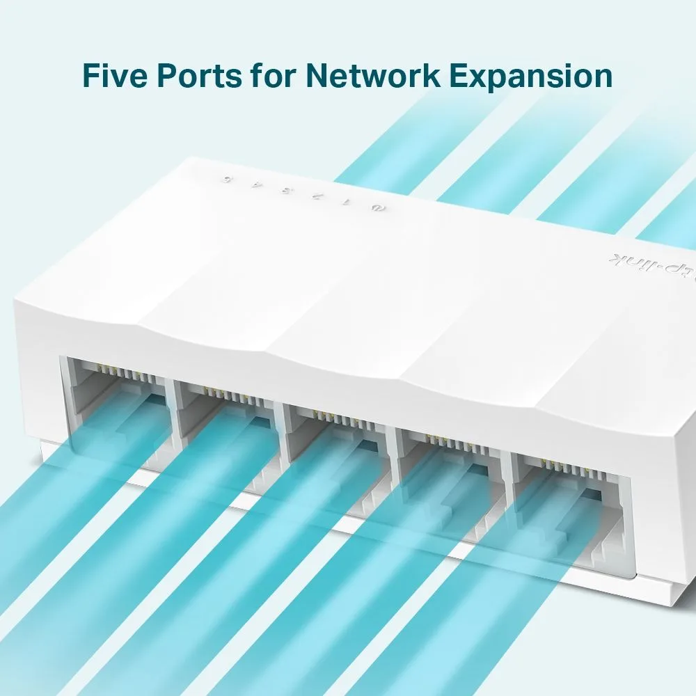 سويتش مكتبي TP-Link LS1005 بخمسة منافذ 10/100 ميجابت/ث
