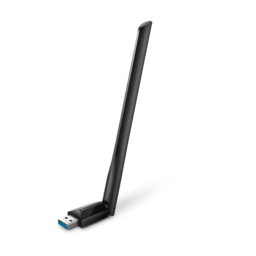 محوّل USB لاسلكي ثنائي النطاق TP-Link Archer T3U Plus بهوائي عالي الكسب AC1300
