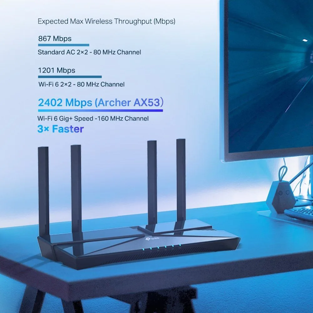 TP-Link AX3000 Dual-Band Gigabit Wi-Fi 6 Router - Archer AX53