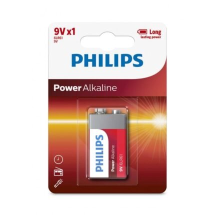 PHILIPS 9V Power Alkaline Heavy Duty Batteries