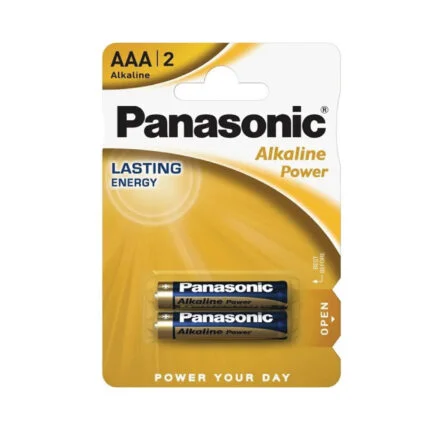 Panasonic AAAx2 ALKALINE POWER Batteries 1.5V / 2-Packs