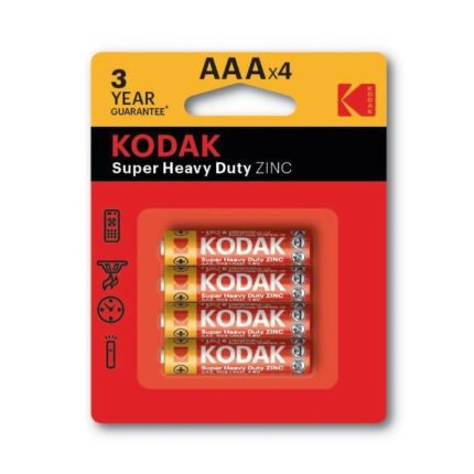 KODAK AAAx4 Super Heavy Duty Zinc Batteries 1.5V / 4-Packs